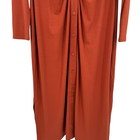 HOBBS London Rib Hatty Jersey Dress in Pecan Brown Rust NEW - Picture 6 of 14